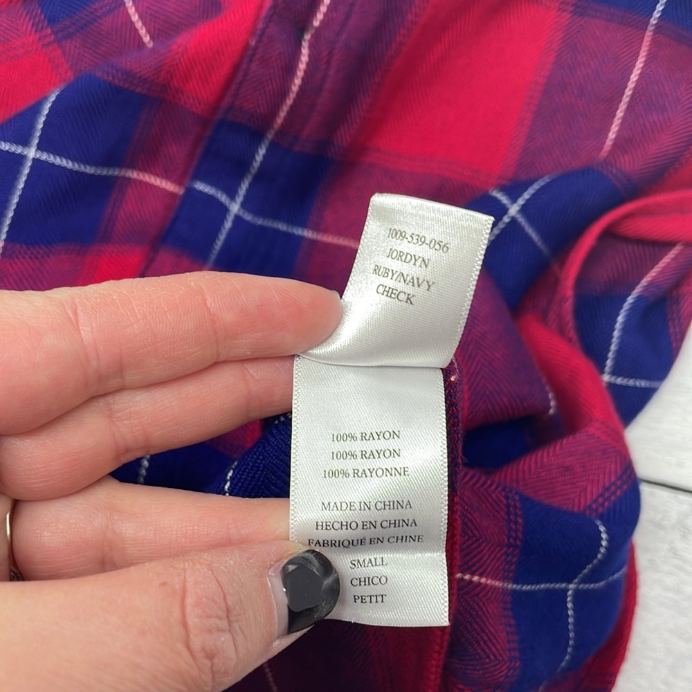 Rails Jordyn Tunic Top In Ruby / Navy Check S G4 - image 8